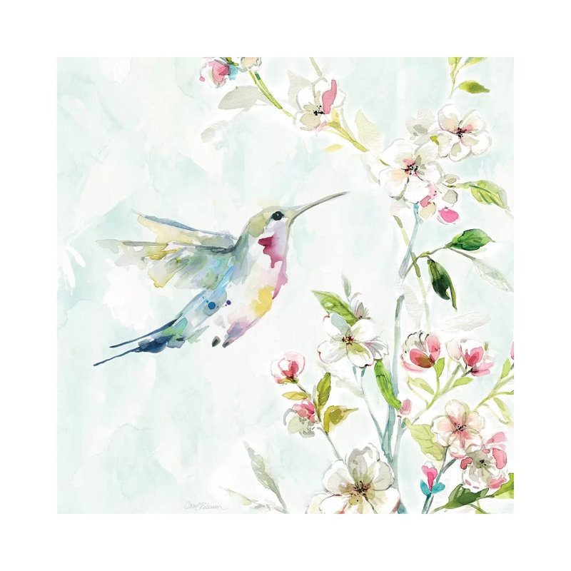 «Hummingbird III» par Carol Robinson - reproduction imprimée, Pas de tapis, Toile tendue, H 12 po x l 12 po x P 0,75 po