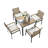 All Weather 5-Piece Patio Dining Set With Acacia Wood Table Top And Umbrella Hole-684637162