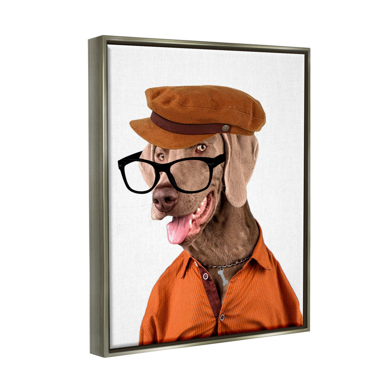 «Stupell Industries Schoundrel Dog in Glasses», art mural sur toile par Karen Smith, H 21 po x l 17 po x P 1,7 po