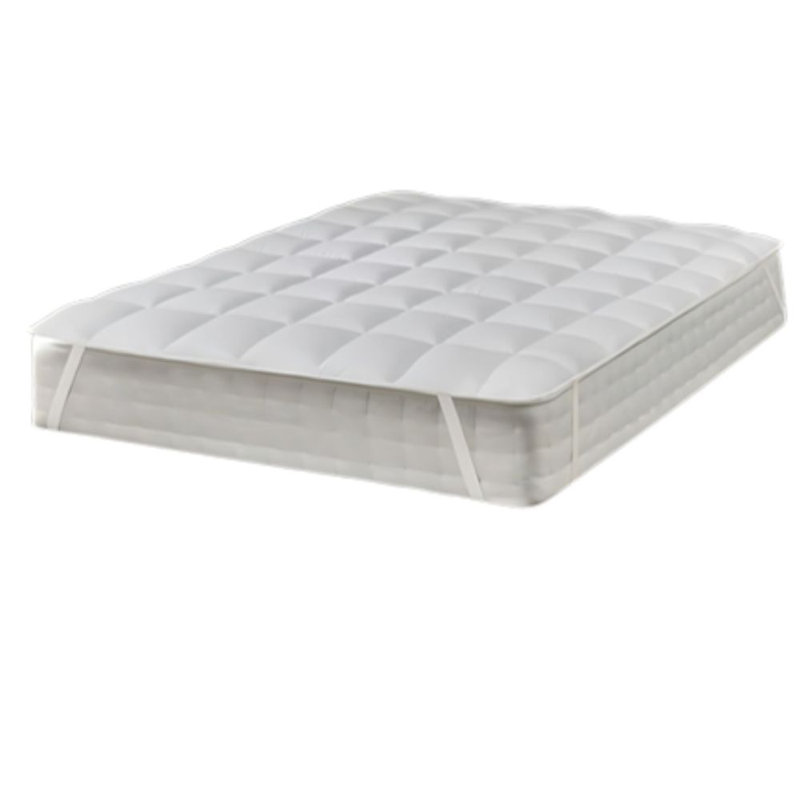 Duck Feather Mattress Topper – Proof T233 Cotton Cover Bed Cushioning, Single (3')