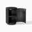  Hernest 16 inch Black Oak Side Table with Engineered Stone Top for Living Room