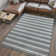 Rectangle Raygoza Striped Machine Woven Polyester Area Rug