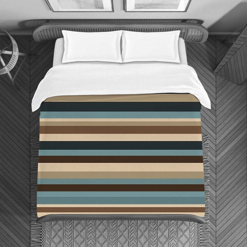 Polyester Striped Duvet Cover, Queen Duvet Cover