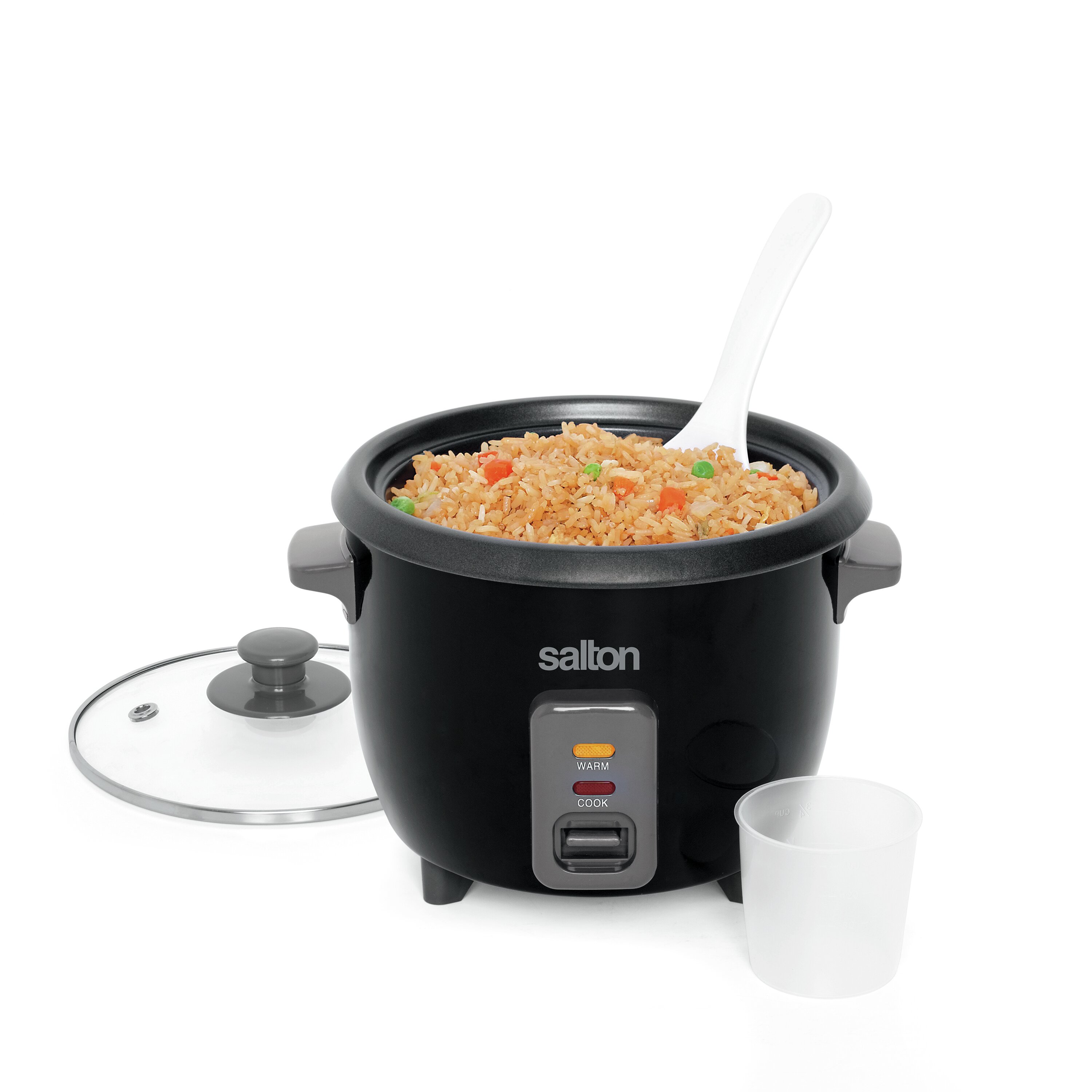 Premium LEVELLA 6-Cup Black Rice Cooker and Rice Steamer with Non