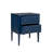 Leiv 2-Drawer Mahogany Chest, Blue