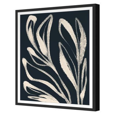Navy Botanical 1 Print by Alicia Bock