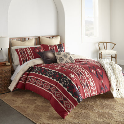 Machine Tufted Ikat Comforter Set