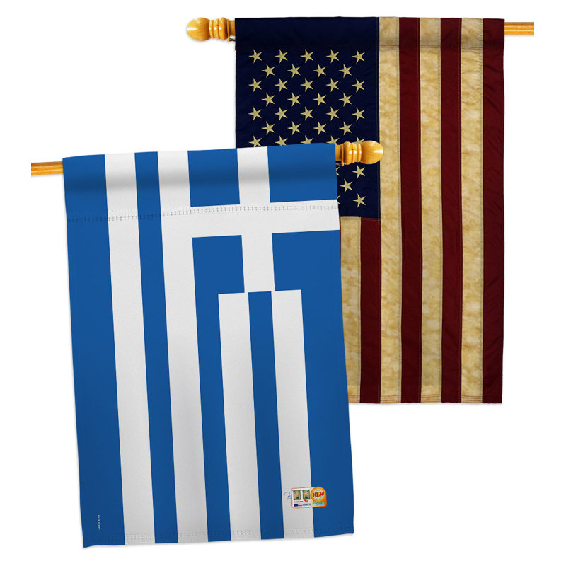 Double Sided 40'' H x 28'' W Polyester House Flag
