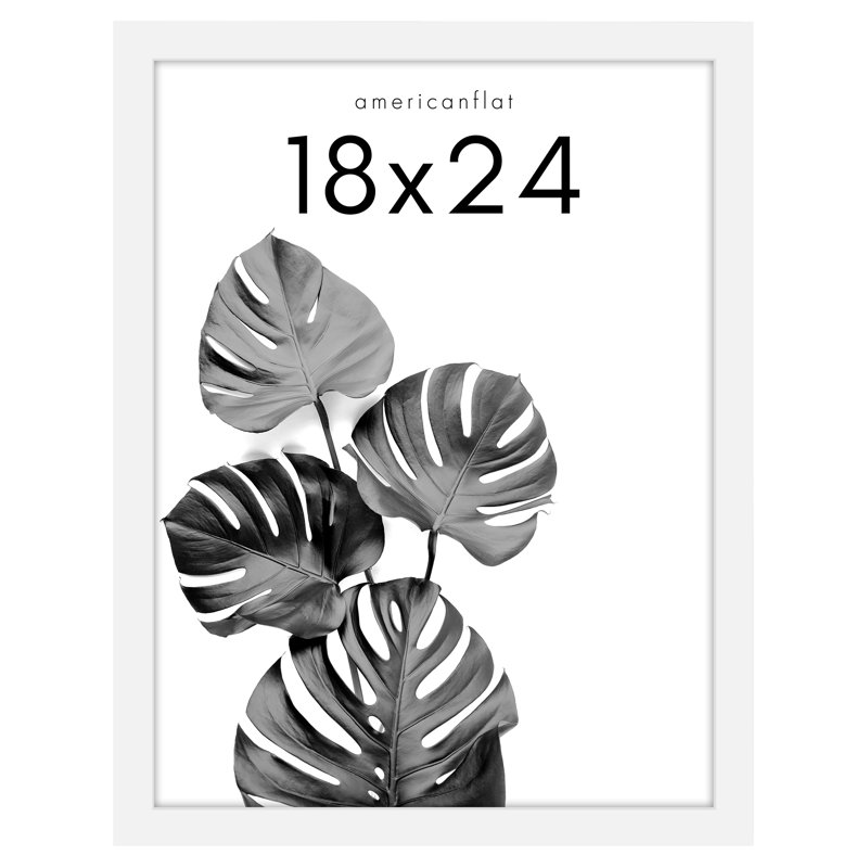 Affiche Bezuchov - Cadre photo en bois avec housse en plexiglas, Blanc, L 18 po x H 24 po