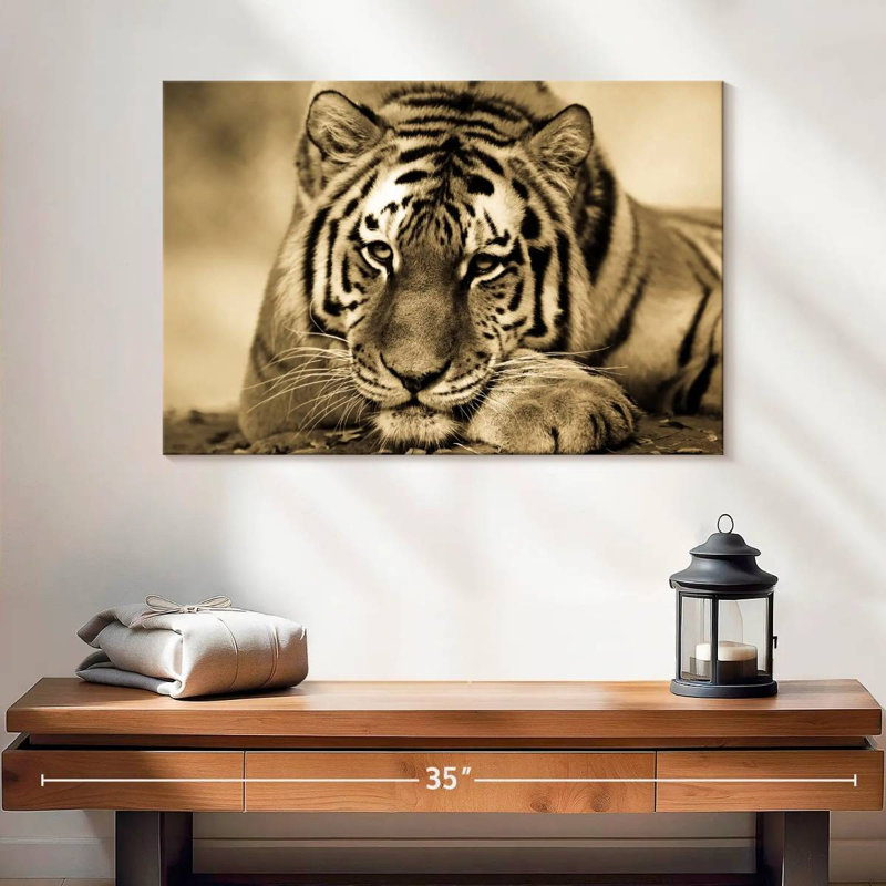 Tigre féroce III, H 16 po x l 24 po