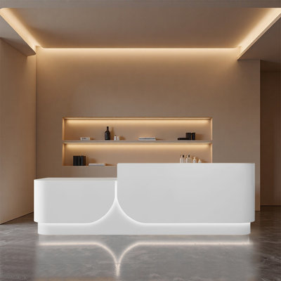 Sleek Multi-Functional Service Desk with Integrated Cashier – Modern Stylish for Offices Retail Areas and Hotel