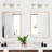 3-Light Silver Vanity Light with E26 Base, Metal Frame and Glass Shades, ETL Certified, Dimmable