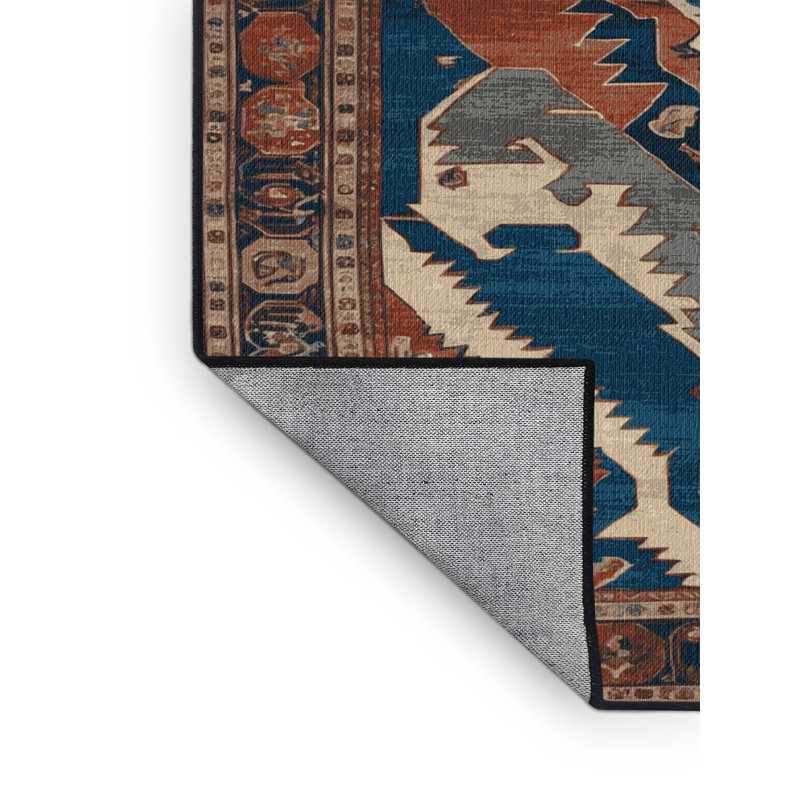 Tapis brun lavable à la machine, Rond 7 pi