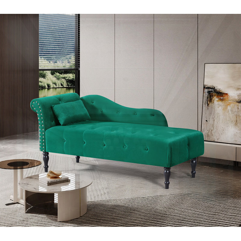 Méridienne capitonnée 60,6 po, Vert