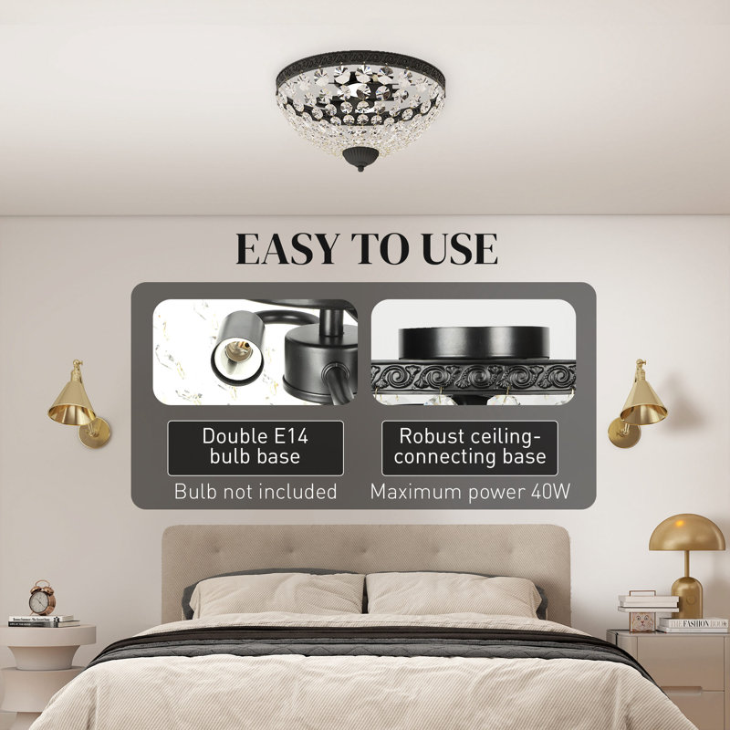 Flush Mount, Black