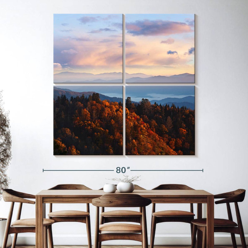 Smoky Mountain en automne, 74" H x 74" W