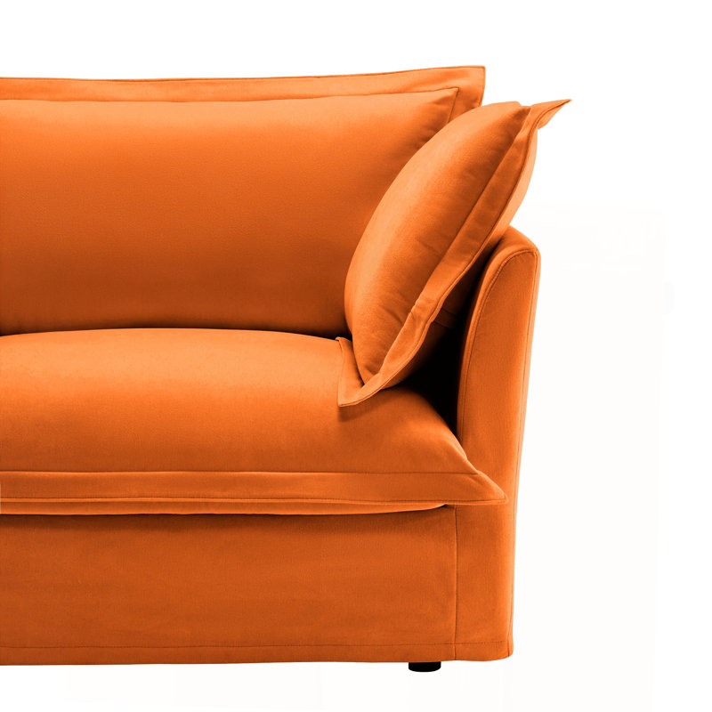 Canapé sans accoudoirs Koala - Orange, Chenille orange