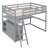 Evo 2 Drawer Loft Bed with Built-in Desk and Shelves-909714331-921547992