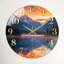 "Mountain Lake", horloge murale en verre-78458634