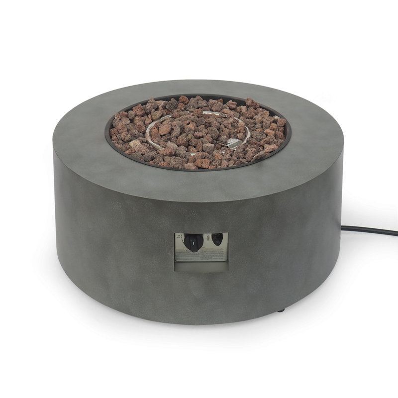 WELLINGTON ROUND IRON FIRE PIT -40,000 BTU,TANK OUTSIDE