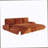 94.5" King Size Pull Out Sofa Bed,3-In-1 Convertible Sleeper Sofa,Multi-Functional Corduroy  Bed,Orange-618539247