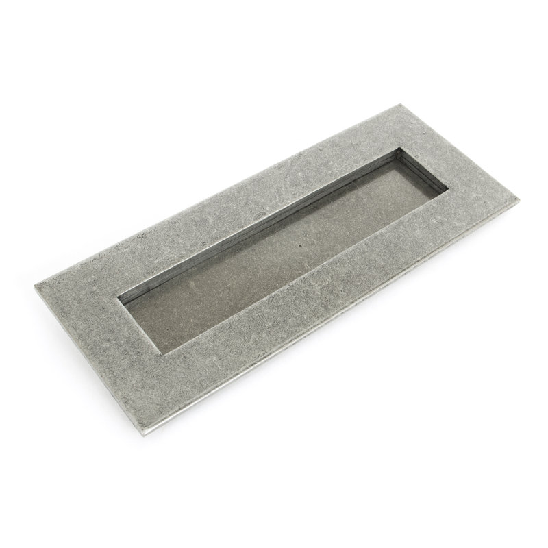 Mail Slot, Pewter Patina, 11cm H x 26.6cm W x 0.5cm D