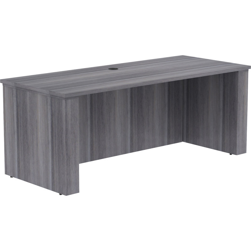 Weathered Charcoal Laminate Rectangular Desk Shell