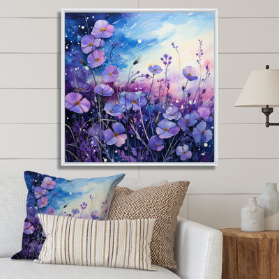 " Violets Field Pointillism Dot III "