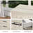 Lataja 3-Drawer Nightstand 28"H End Table White frame carved surface