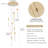 Elivia 8 - Light Modern Dimmable LED Large Staircase Cluster Pendant Light Chandelier