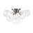 3 - Light Clear Glass Bubble Sputnik Semi Flush Mount-667324515