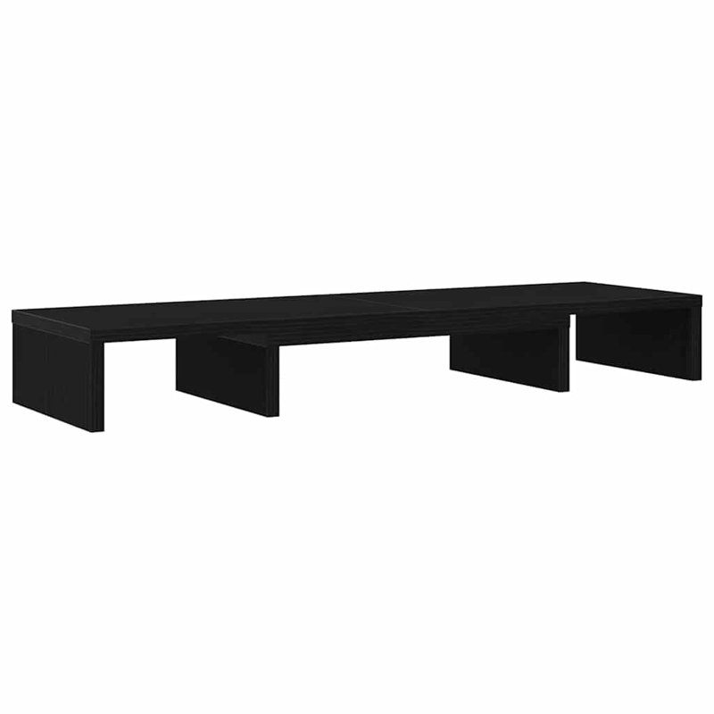  Support pour écran réglable en chêne noir 31,5 x 9,4 x 4,1 po