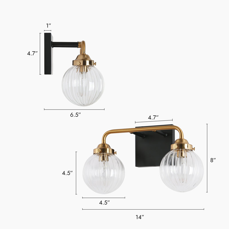 Rosdorf Park Yedidal 2 - Light Dimmable Vanity Light | Wayfair