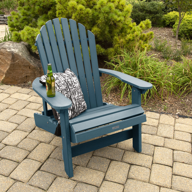 Chaise Adirondack en plastique Federigo, Bleu Nantucket