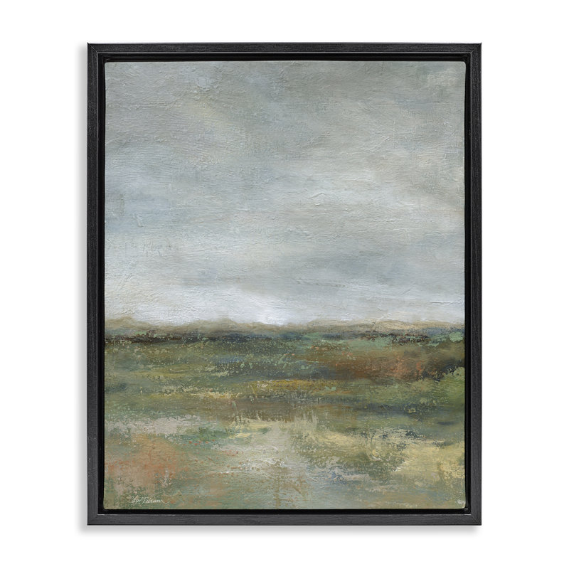 Cadre flottant Lush Desert Sunrise View, design par Carol Robinson, H 31 po x l 25 po, Cadre flottant noir de jais