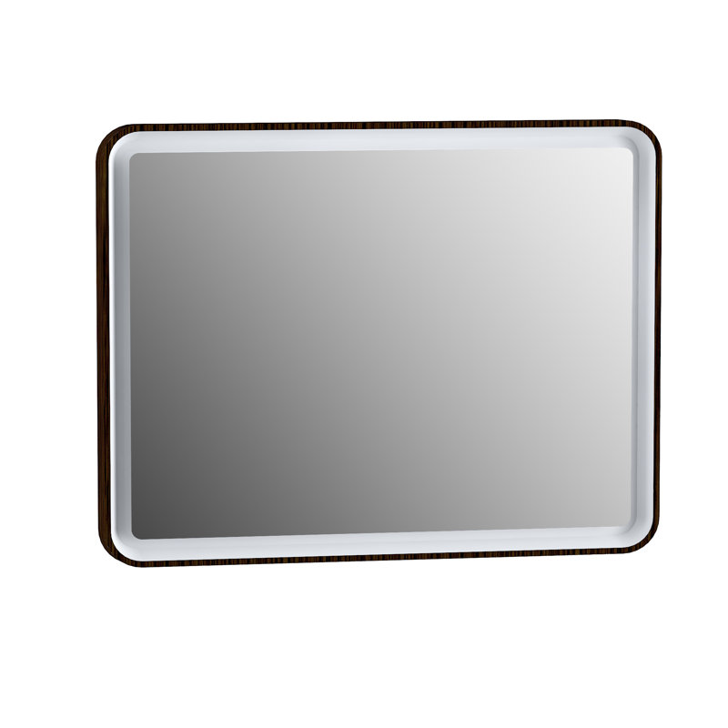 Mocca Glass Flat Wall Mirror, 62cm H x 92cm W, Gold Venge