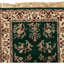 Hand Knotted Wool Area Rug in Dark Green And Ivory