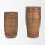 Petit pot en bois brun Arvind-1065935255