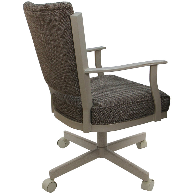 Chaise pivotante avec accoudoirs Damarkus, Beige