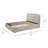 Modern Bed Frame with Rounded Corners and Headboard, Low Profile Platform-1467984871-1432739832