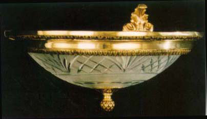 Crossman Glass Flush Mount, French Gold