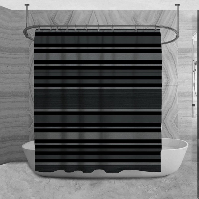 Striped Shower Curtain, 93" H x 70" W