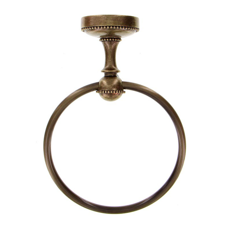 Sanzio Towel Ring, Antique Brass