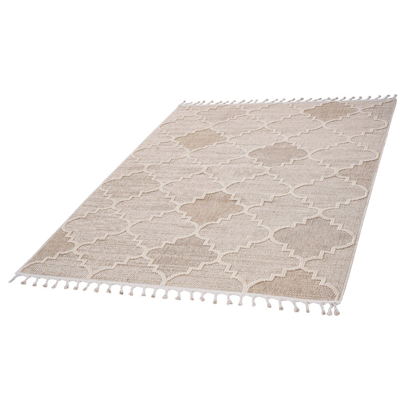 Loom & 4X6 Cream Area Rug - Stain-, Non-Shedding, For A Relaxing Living Indoor/Outdoor Stain , Cozy Home And Outdoor