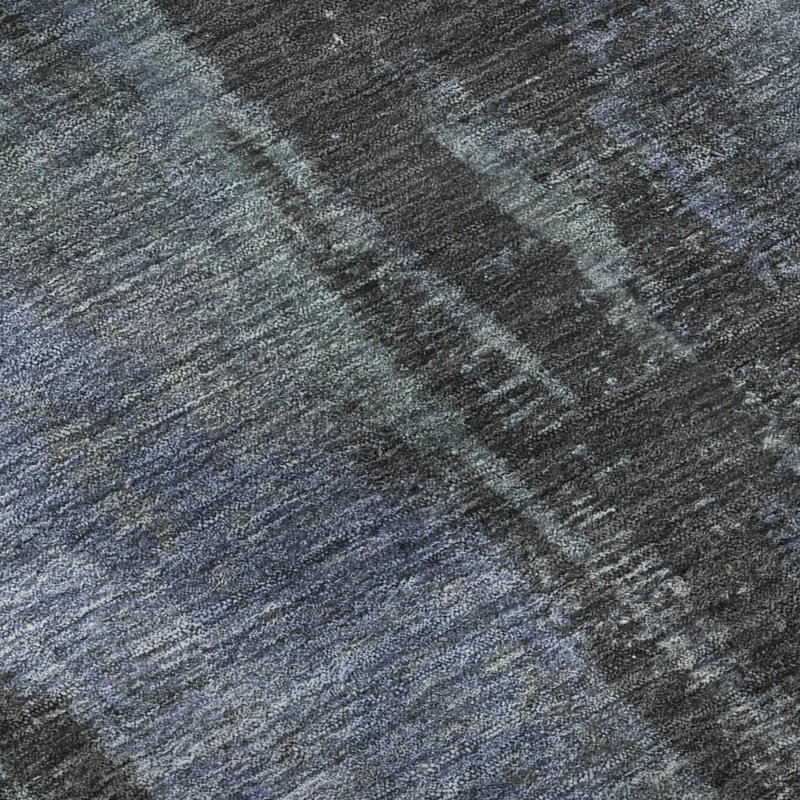 Tapis abstrait lavable à la machine Premium AMF1648, Rectangulaire 8 pi x 10 pi