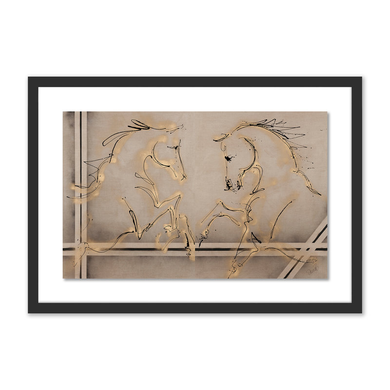 Greeting Print by Donna Bernstein, Black, 17" H x 24" W x 1.5" D