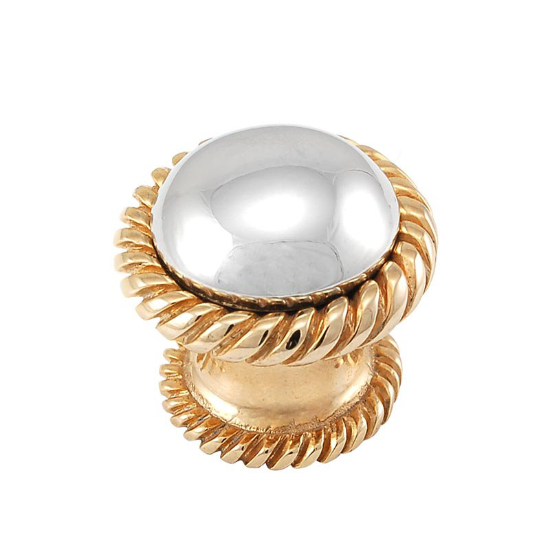 Equestre Mushroom Knob, Two-Tone, 1.125" H x 1.125" W x 1.125" D