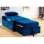 Chaise longue en velours bleu marine avec fonction réglable, oreiller fourni, pour espace de vie principal, 72 po de longueur, 27 po de largeur, 17 po de hauteur, 77 po de poids convertible, d'ingénierie
