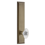 Grandeur Fifth Avenue Tall Plate Single Dummy with Burgundy Crystal Door Knob