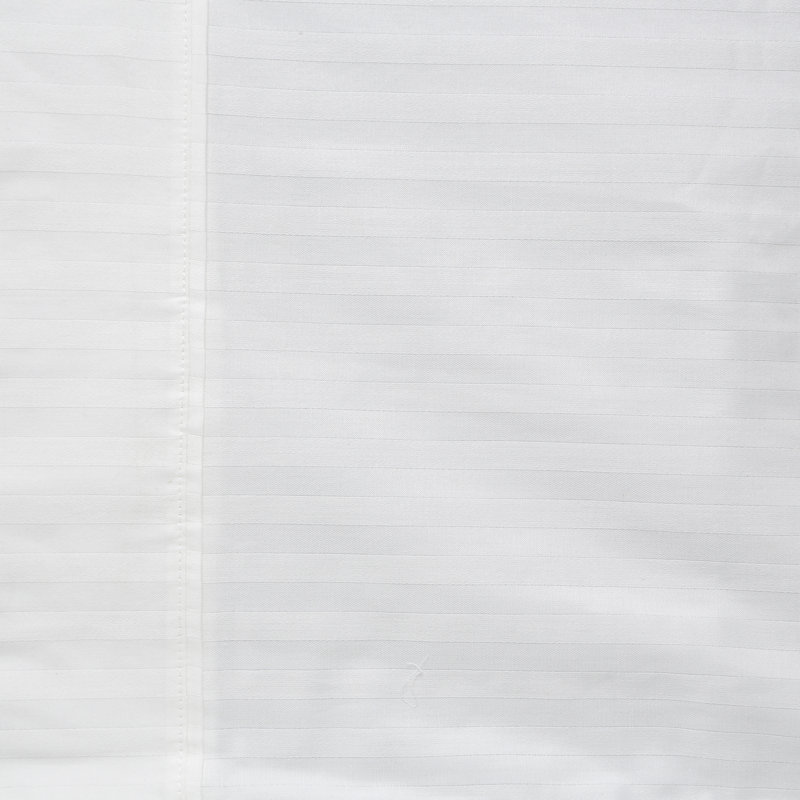 300 Thread Count Certified Egyptian Cotton Stripe Sheet Set, King Sheet Set + 1 Fitted Sheet + 2 Pillowcases, White